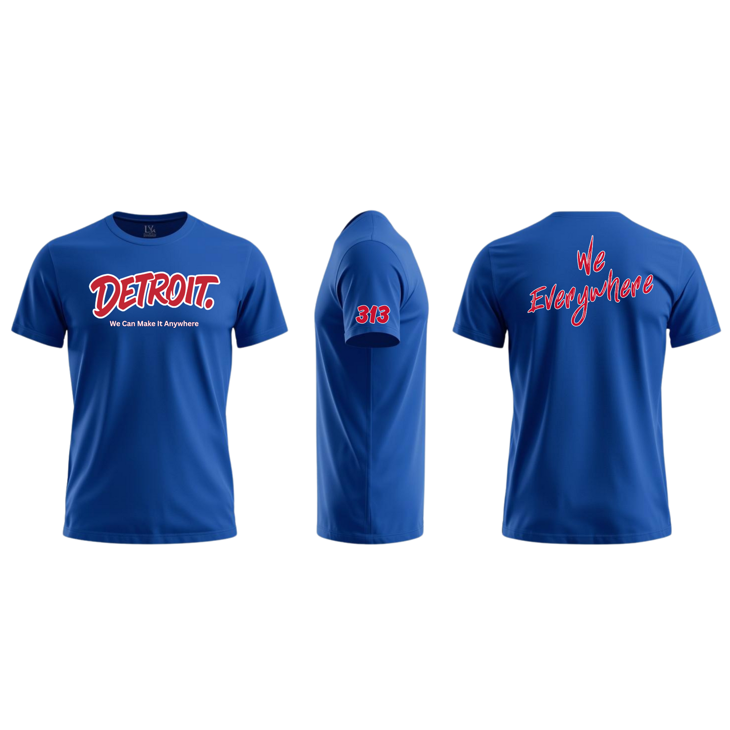Detroit We Everywhere Signature T-Shirt (Men/Unisex)